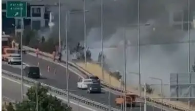 Anadolu Otoyolu’nda Korku Dolu Anlar: Sigara İzmariti Yangın Çıkardı